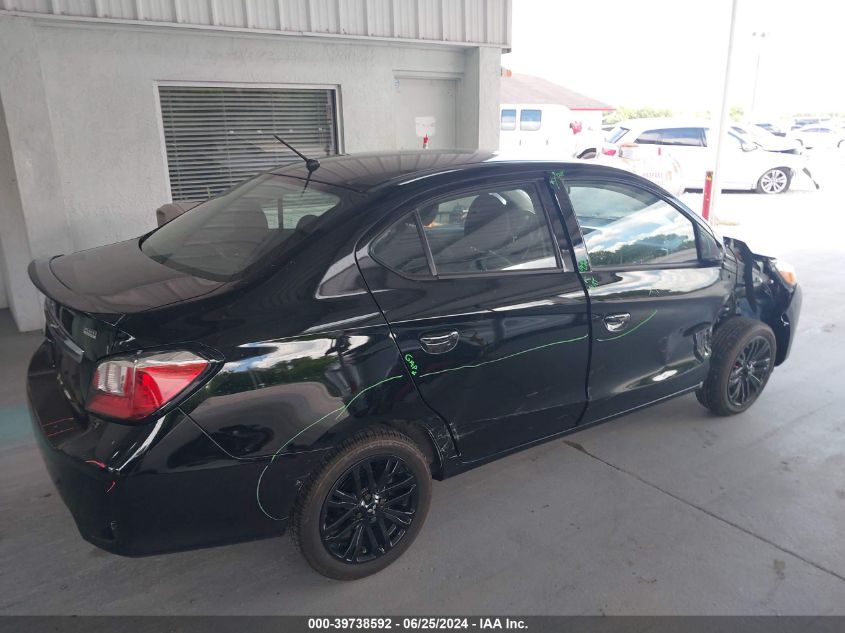 2023 Mitsubishi Mirage G4 Black Edition/Es/Le VIN: ML32FUFJ0PHF00398 Lot: 39738592