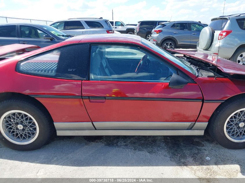 1987 Pontiac Fiero Gt VIN: 1G2PG1199HP204803 Lot: 39738718