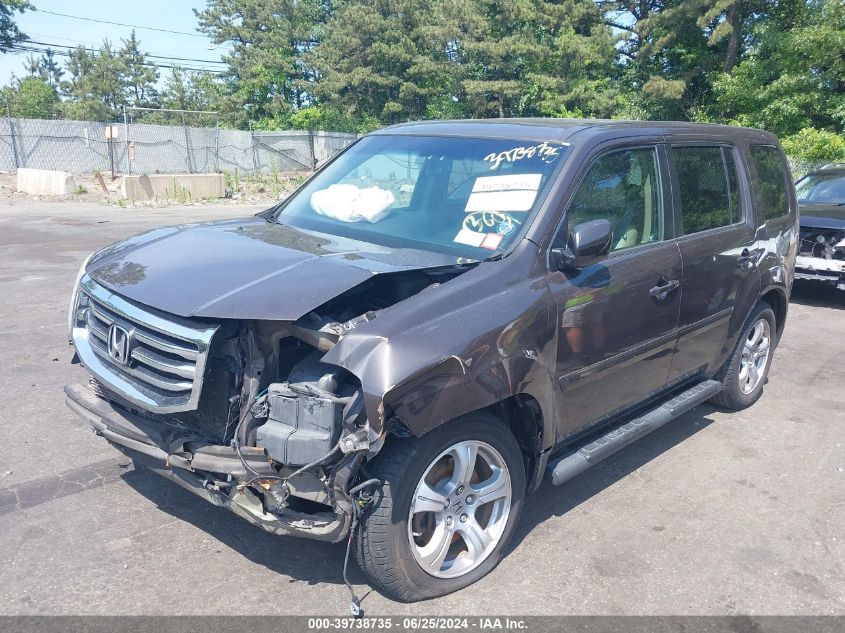 2012 Honda Pilot Ex-L VIN: 5FNYF4H52CB008275 Lot: 39738735