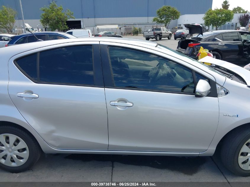 2012 Toyota Prius C Two VIN: JTDKDTB34C1004721 Lot: 39738746