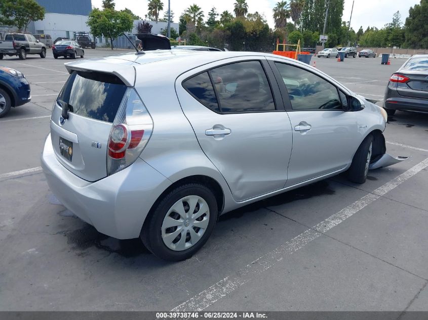 2012 Toyota Prius C Two VIN: JTDKDTB34C1004721 Lot: 39738746