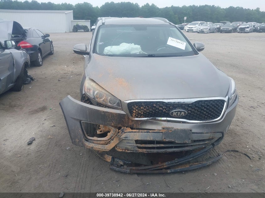 2016 Kia Sorento 2.4L Lx VIN: 5XYPGDA31GG048086 Lot: 39738942