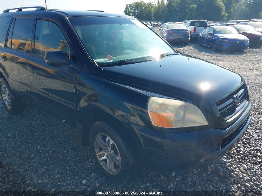 2003 Honda Pilot Ex-L VIN: 2HKYF18623H587728 Lot: 39738985