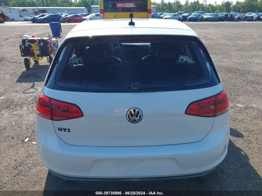 2015 Volkswagen Gti VIN: 3VW4T7AU9FM002108 Lot: 39738986