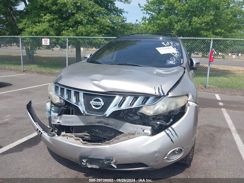 2010 Nissan Murano S/Sl/Le VIN: JN8AZ1MW9AW115939 Lot: 39739002