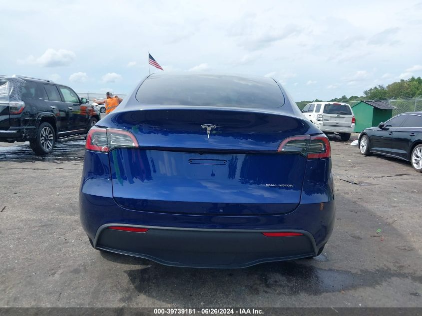 2023 Tesla Model Y Awd/Long Range Dual Motor All-Wheel Drive VIN: 7SAYGDEE0PA174902 Lot: 39739181