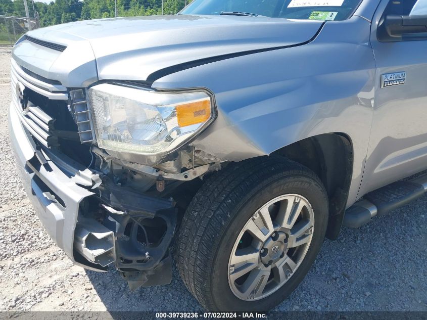 2016 Toyota Tundra Platinum 5.7L V8 VIN: 5TFAW5F14GX500292 Lot: 39739236