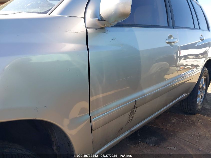 2005 Toyota Highlander Limited VIN: JTEEP21A050118833 Lot: 39739242