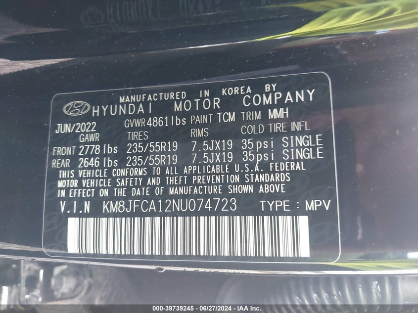 2022 HYUNDAI TUCSON HYBRID SEL CONVENIENCE - KM8JFCA12NU074723
