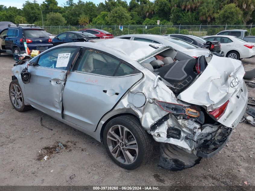 2017 HYUNDAI ELANTRA LIMITED - 5NPD84LFXHH017243