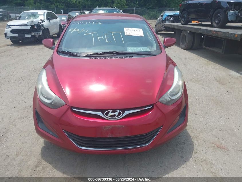 2016 Hyundai Elantra Se VIN: 5NPDH4AE3GH711250 Lot: 39739336