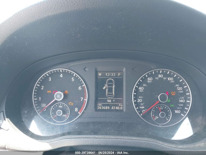 2012 Volkswagen Passat Se W/Sunroof VIN: 1VWBH7A31CC027632 Lot: 39739641