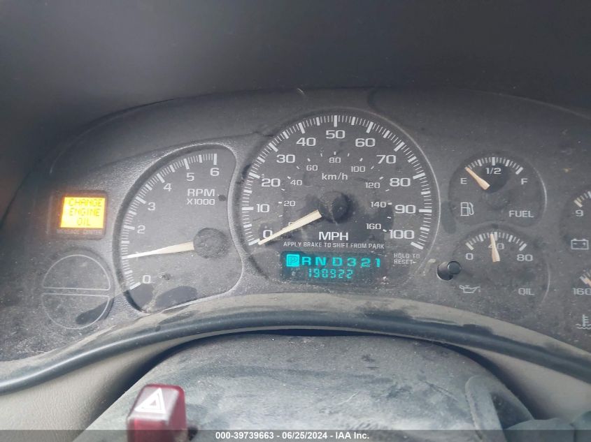 2002 Chevrolet Tahoe Lt VIN: 1GNEK13Z72J288278 Lot: 39739663