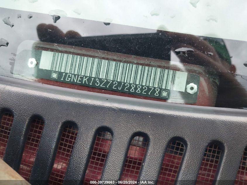 2002 Chevrolet Tahoe Lt VIN: 1GNEK13Z72J288278 Lot: 39739663