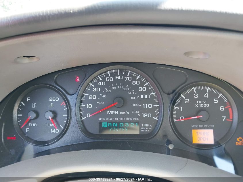 2004 Chevrolet Impala Ls VIN: 2G1WH52K049291442 Lot: 39739921