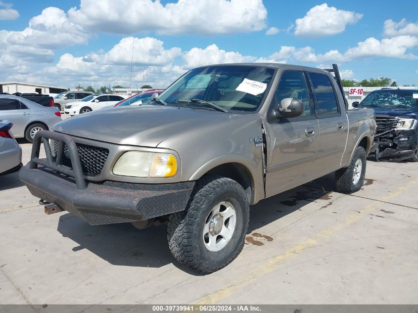 2002 Ford F-150 Lariat/Xlt VIN: 1FTRW08L62KA03786 Lot: 39739941