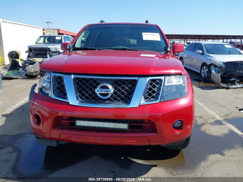2012 Nissan Pathfinder S/Le/Se VIN: 5N1AR1NN4CC636312 Lot: 39739955