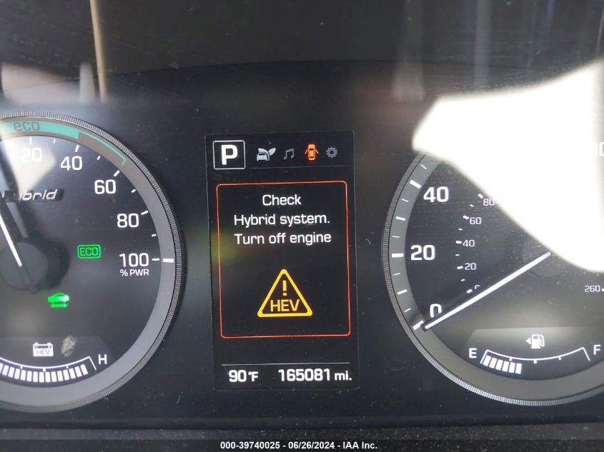 2016 Hyundai Sonata Hybrid Se VIN: KMHE24L19GA029668 Lot: 39740025