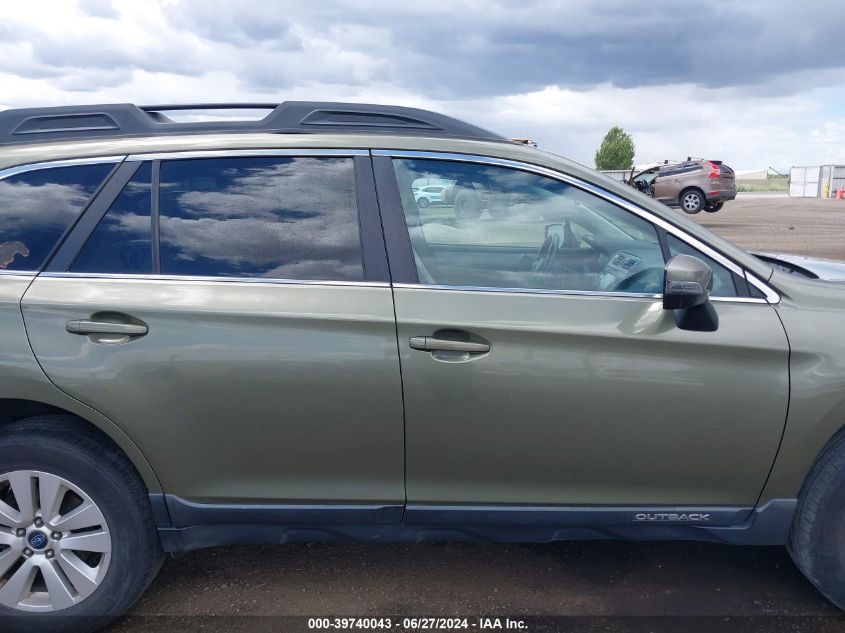 2017 Subaru Outback 2.5I Premium VIN: 4S4BSAHC0H3252943 Lot: 39740043