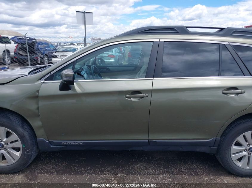2017 Subaru Outback 2.5I Premium VIN: 4S4BSAHC0H3252943 Lot: 39740043