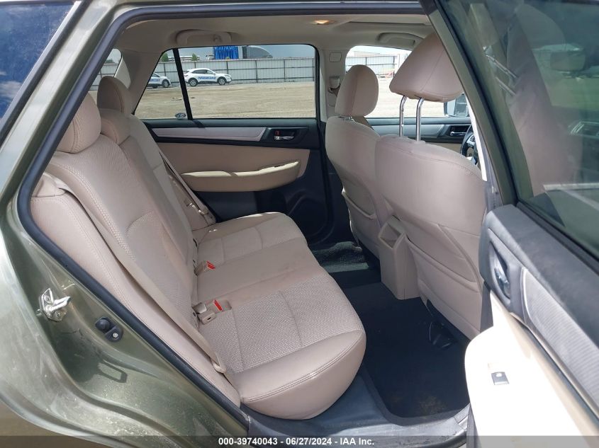 2017 Subaru Outback 2.5I Premium VIN: 4S4BSAHC0H3252943 Lot: 39740043