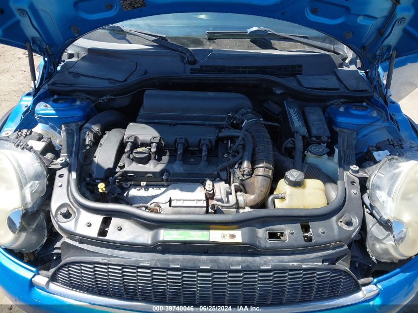 2010 Mini Cooper S VIN: WMWMF7C59ATZ72189 Lot: 39740046