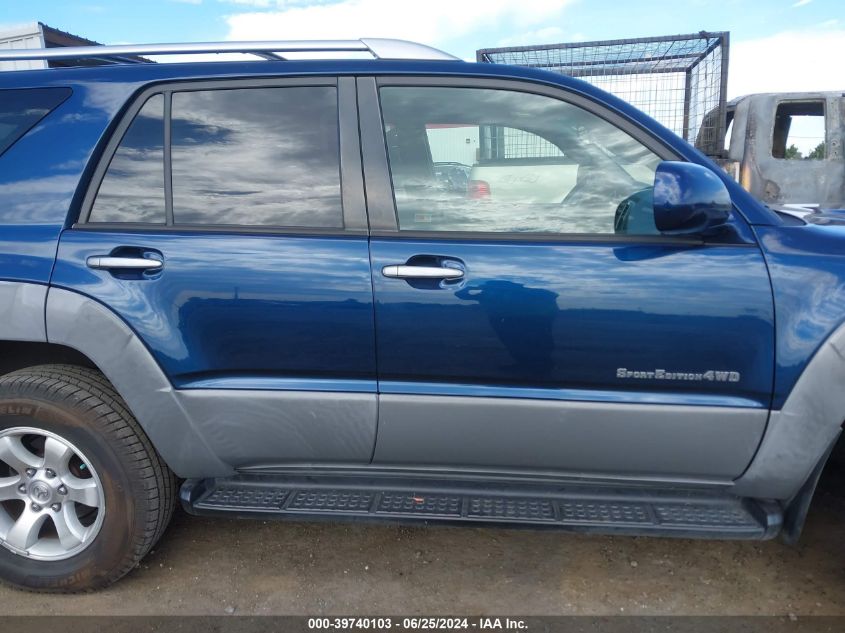 2003 Toyota 4Runner Sr5 Sport V8 VIN: JTEBT14R830004361 Lot: 39740103