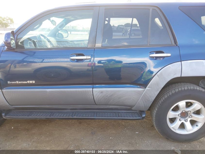 2003 Toyota 4Runner Sr5 Sport V8 VIN: JTEBT14R830004361 Lot: 39740103