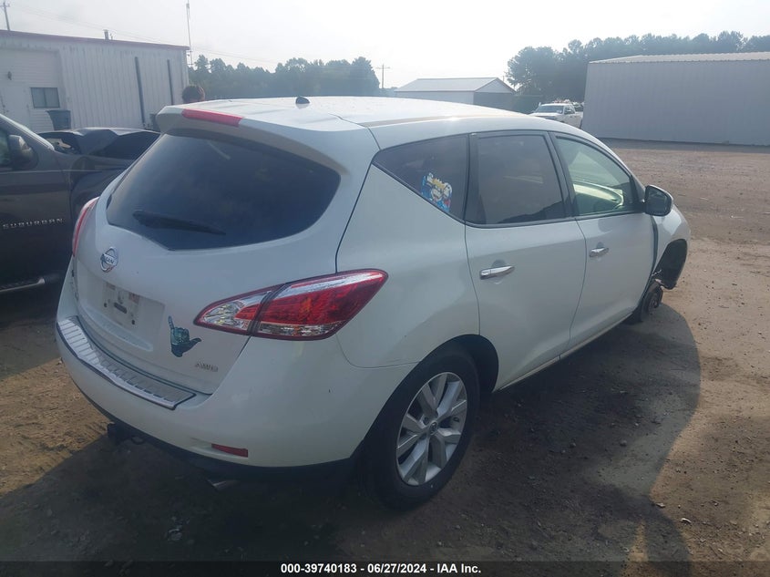2011 Nissan Murano S/Sl/Le VIN: JN8AZ1MW6BW165540 Lot: 39740183