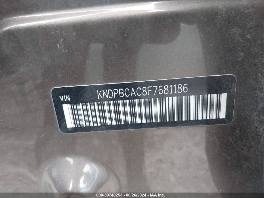 2015 Kia Sportage Lx VIN: KNDPBCAC8F7681186 Lot: 39740253