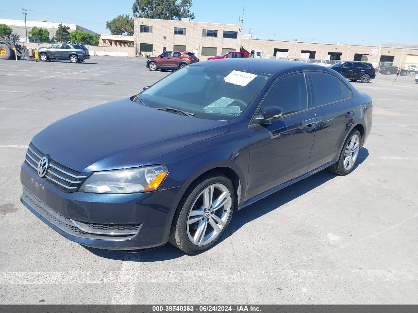 2013 Volkswagen Passat 2.5L S VIN: 1VWAP7A31DC139024 Lot: 39740263