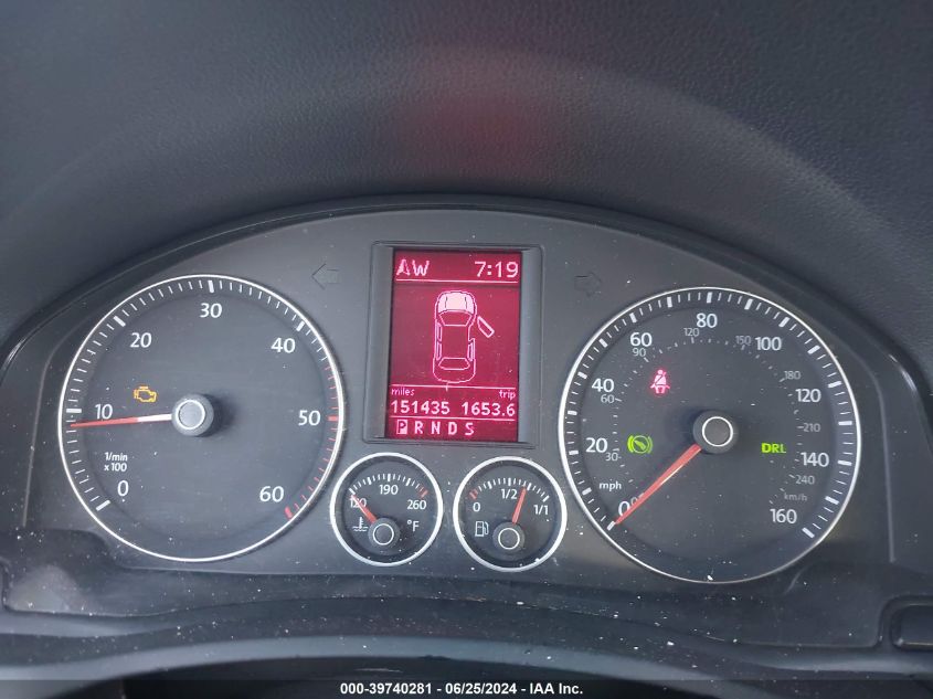 2009 Volkswagen Jetta Tdi VIN: 3VWAL71K59M025875 Lot: 39740281