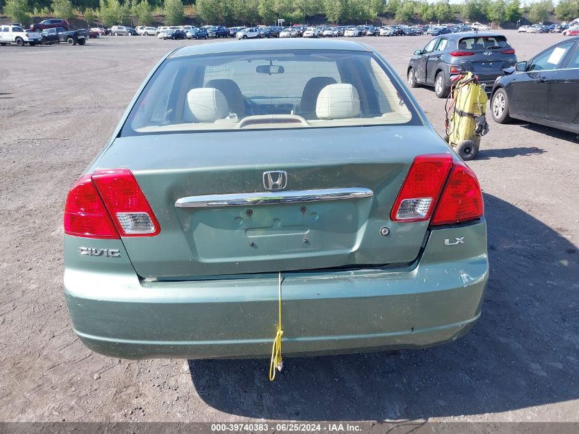 2003 Honda Civic Lx VIN: 2HGES16513H570700 Lot: 39740383