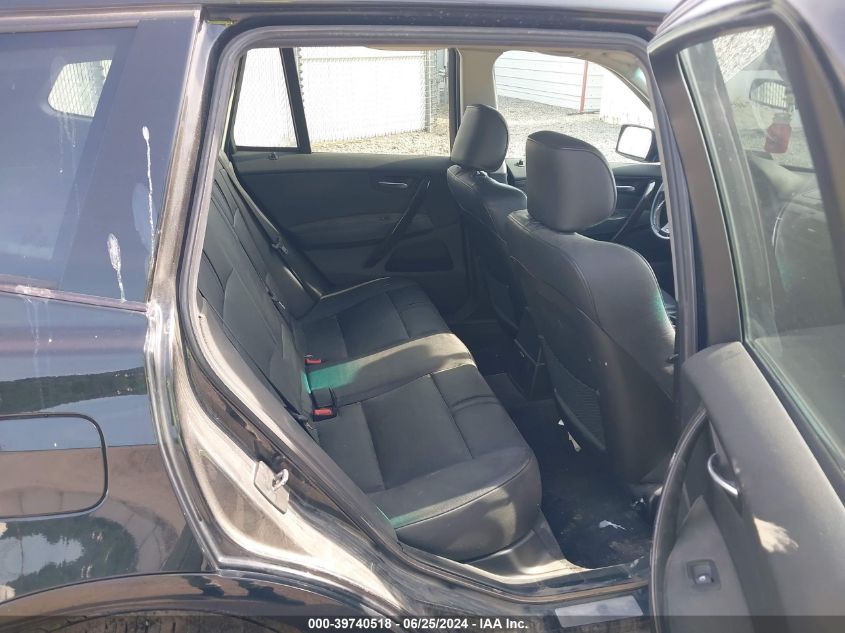 2007 BMW X3 3.0Si VIN: WBXPC93487WF10392 Lot: 39740518