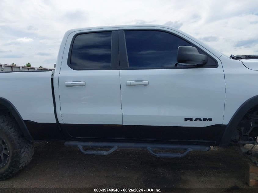 2019 Ram 1500 Rebel Quad Cab 4X4 6'4 Box VIN: 1C6SRFETXKN875829 Lot: 39740540