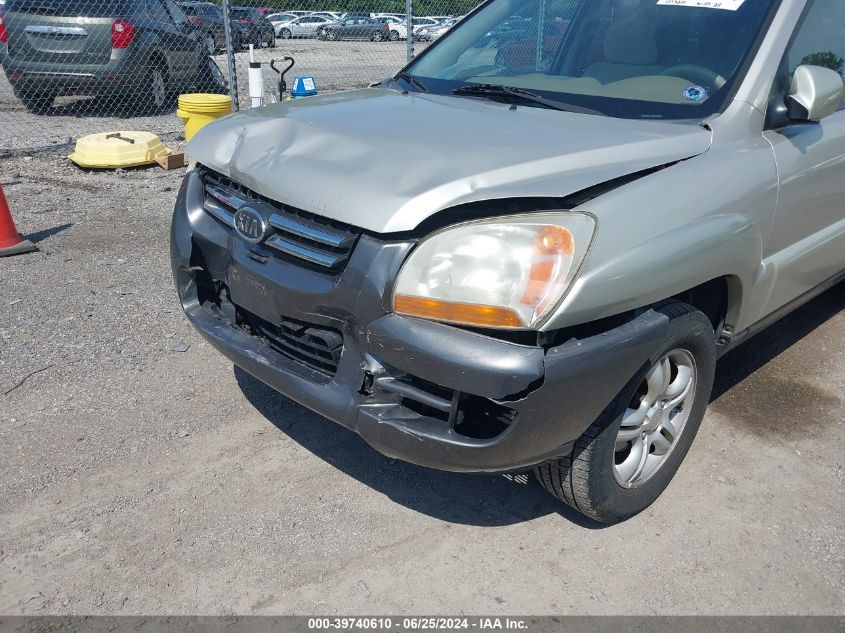 2008 Kia Sportage Ex V6 VIN: KNDJF723487475396 Lot: 39740610