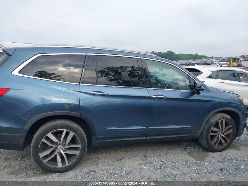 2018 Honda Pilot Touring VIN: 5FNYF6H96JB067955 Lot: 39740685