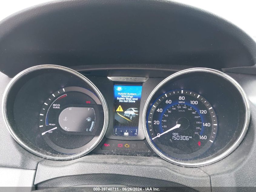 2013 Hyundai Sonata Hybrid VIN: KMHEC4A45DA082714 Lot: 39740711