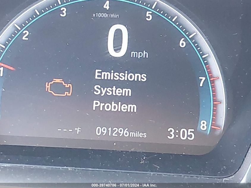 2018 Honda Civic Ex VIN: 2HGFC2F71JH607475 Lot: 39740786