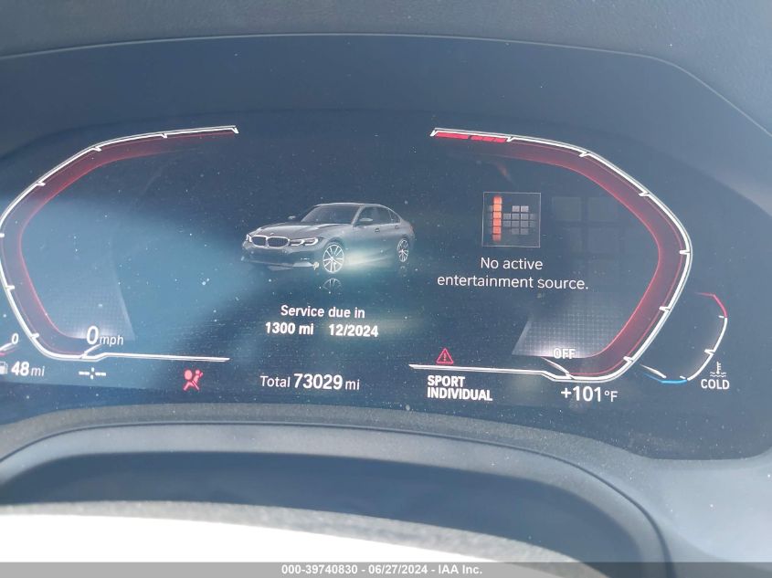 2019 BMW 330I VIN: WBA5R1C54KFH05778 Lot: 39740830