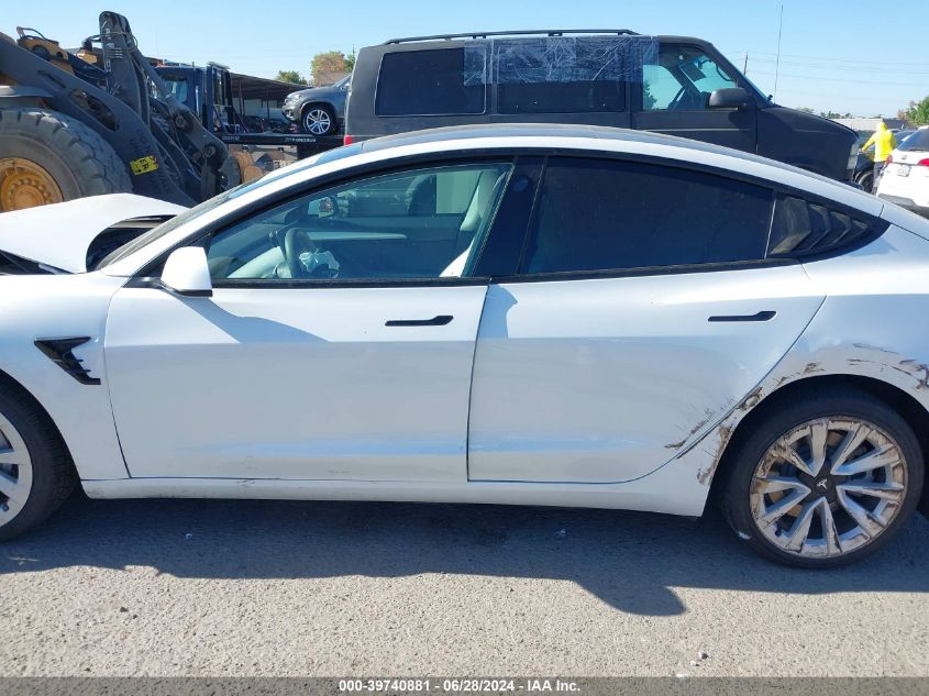 2022 TESLA MODEL 3 REAR-WHEEL DRIVE - 5YJ3E1EA4NF154404