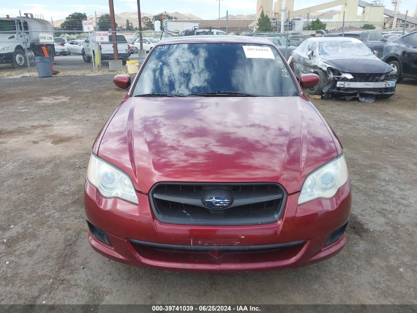 2009 Subaru Legacy 2.5I VIN: 4S3BL616497234734 Lot: 39741039