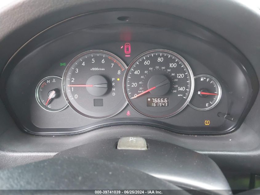 2009 Subaru Legacy 2.5I VIN: 4S3BL616497234734 Lot: 39741039