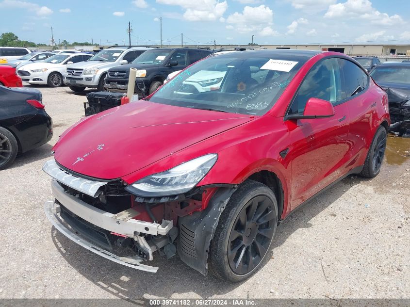 5YJYGDEE6MF248593 2021 TESLA MODEL Y - Image 2