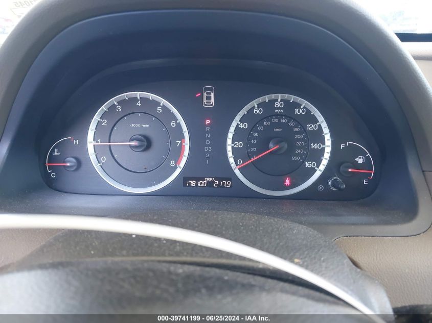 2009 Honda Accord 2.4 Lx-P VIN: 1HGCP264X9A121738 Lot: 39741199