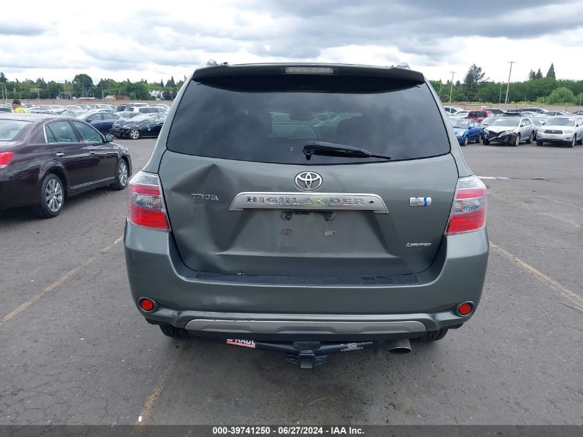 2008 Toyota Highlander Hybrid Limited VIN: JTEEW44A082017939 Lot: 39741250
