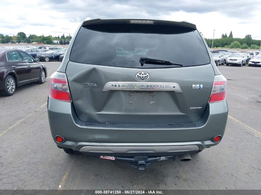 2008 Toyota Highlander Hybrid Limited VIN: JTEEW44A082017939 Lot: 39741250