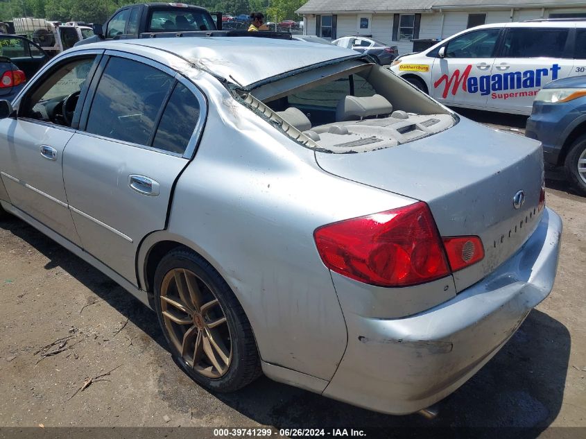 2006 Infiniti G35 VIN: JNKCV51E36M512440 Lot: 39741299
