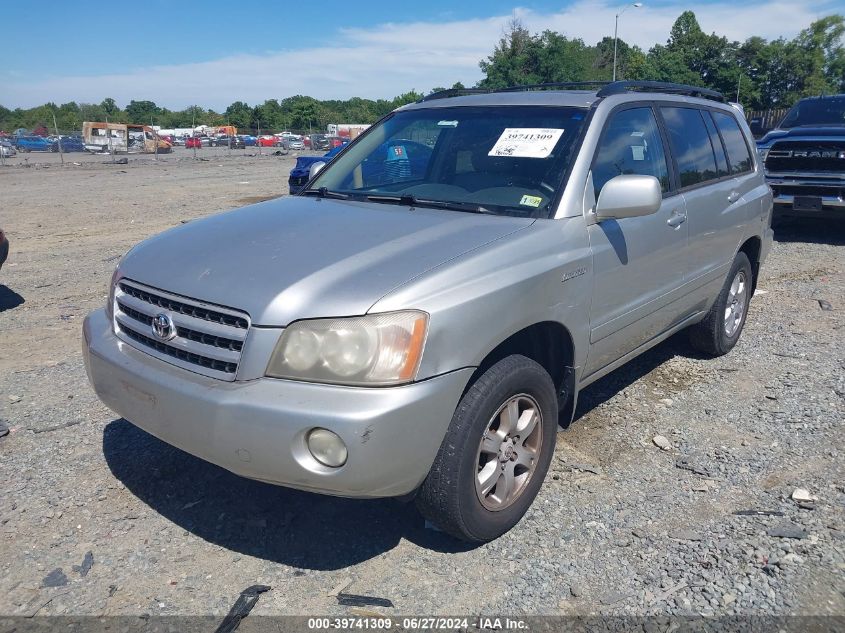 2002 Toyota Highlander Limited V6 VIN: JTEHF21A620064403 Lot: 39741309