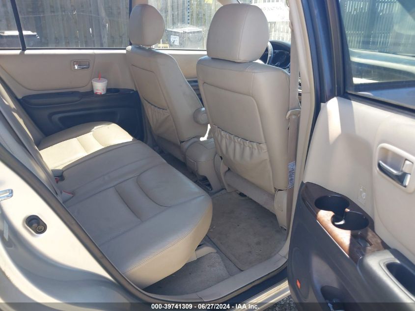 2002 Toyota Highlander Limited V6 VIN: JTEHF21A620064403 Lot: 39741309